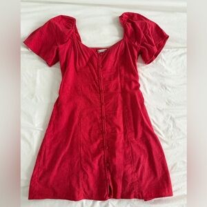 Abercrombie & Fitch linen Blend Red mini Tall dress